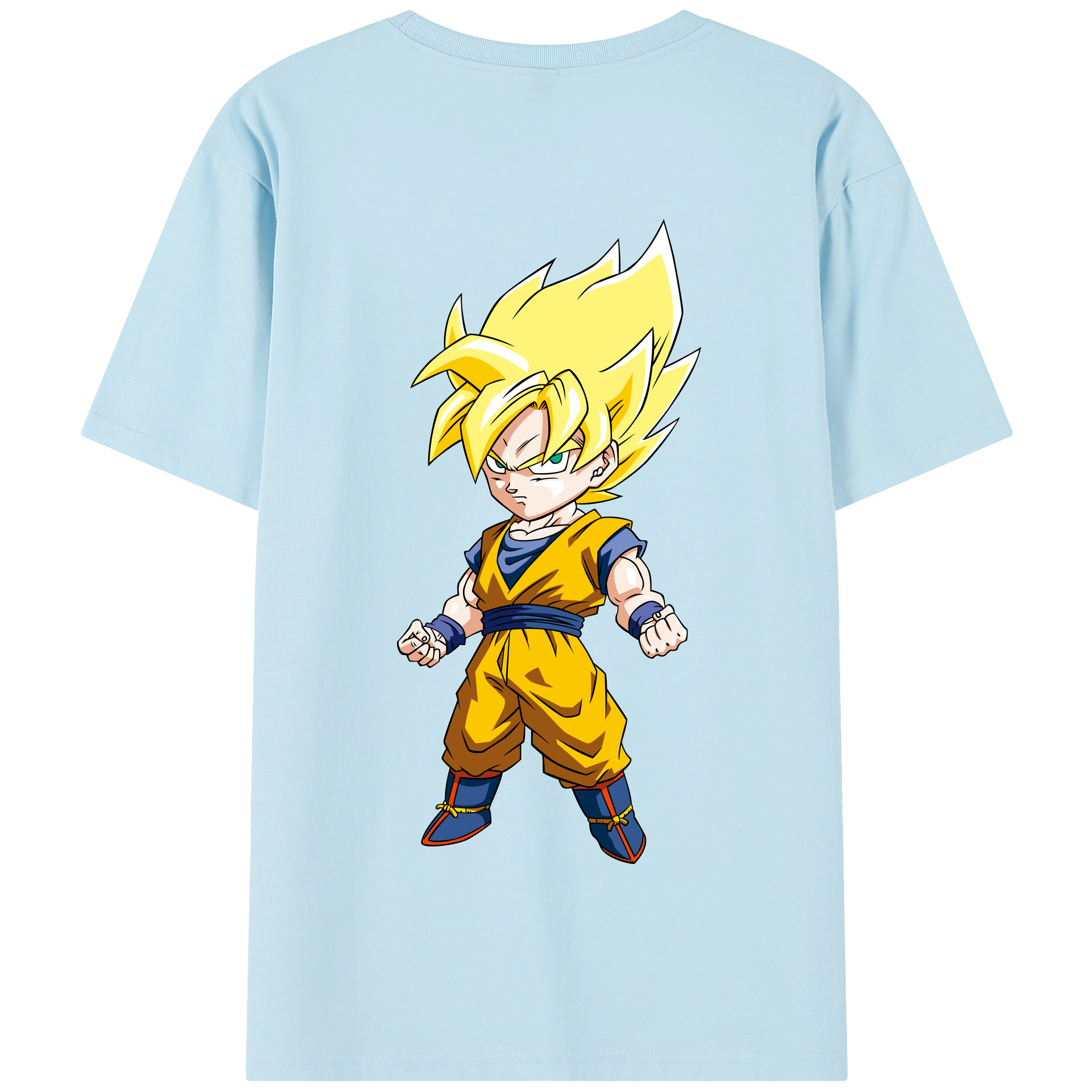 （画像用） ドラゴンボール 孫悟空（そん ごくう）Son Goku カカロット DRAGON BALL Kakarotto 綿100％半袖Tシャツ（背面プリント）